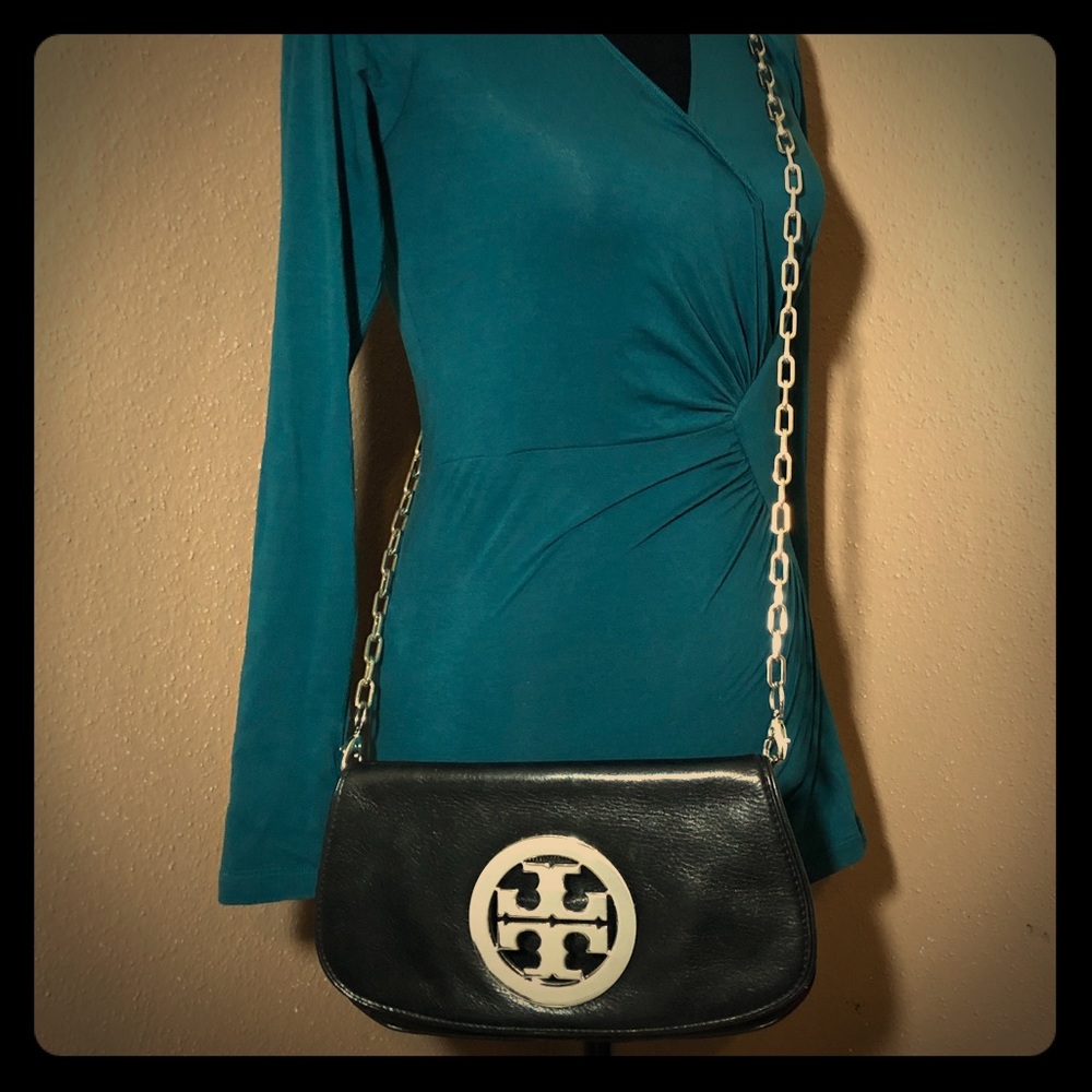 TORY BURCH REVA SILVER HARDWARE CROSSBODY